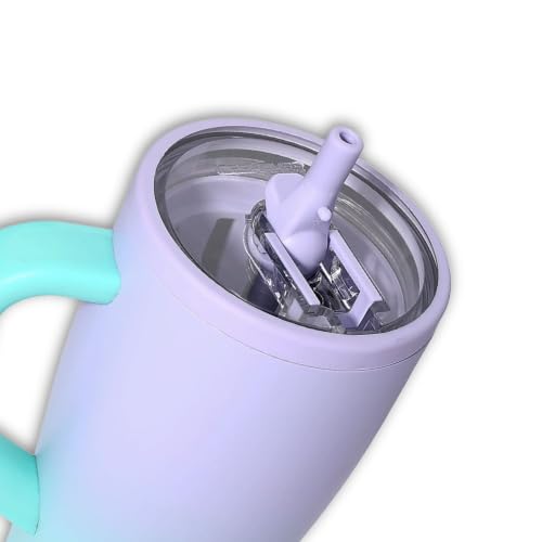 Image of Ice Shaker 32oz Tumbler with Handle & Straw | 32oz Matte Mermaid | Cold for 30+ Hours | 2-in-1 Tumbler Shaker Bottle | Odor-Free 32 ounce Bottle for Water, Protein Shakes, Smoothies, Cocktails