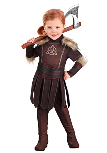 Disfraz Vikingo Victorioso para Niñas Pequeñas miniatura 2