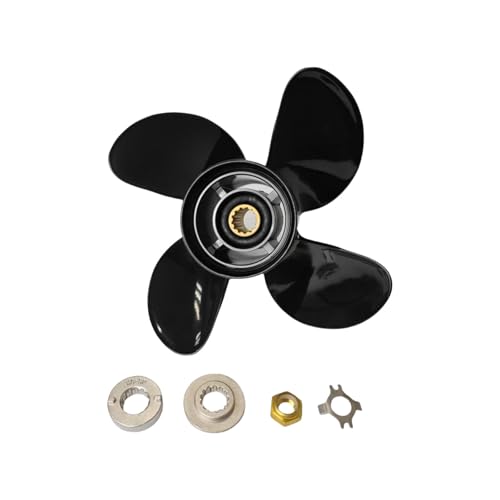 SLSRPMT Propeller 10.3 X 13 Pitch for Mercury Outboard 25 30 35 40 45 48 50 55 60 70 HP Boat Motor Engine Aluminum Prop 48-8M8026630 13 Spline Tooth RH with Hub Nut Kit
