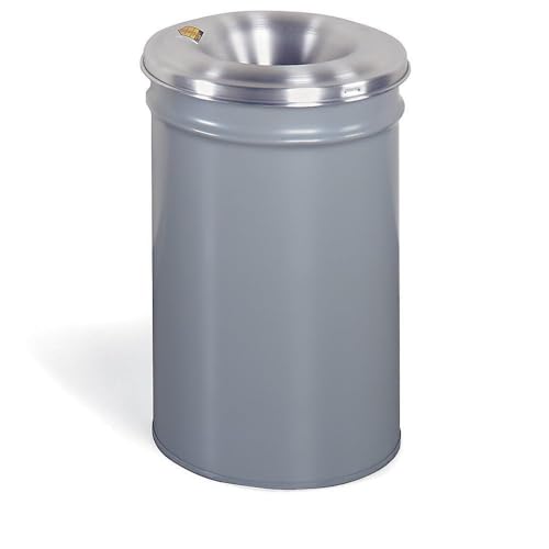 Image of Justrite 26005 Cease-Fire Steel Drum, 15 Gallon Capacity, 14-1 /2 inch OD x 25 inch Height, Gray