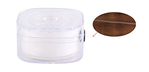 image for KONMAY 1 Rolls 0.5mm Round Stretchy Bracelet Strings with Organizing C