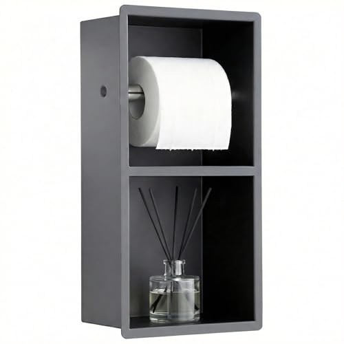 OUGOO Einbau Toilettenpapierhalter Edelstahl, Zweistöckiger...