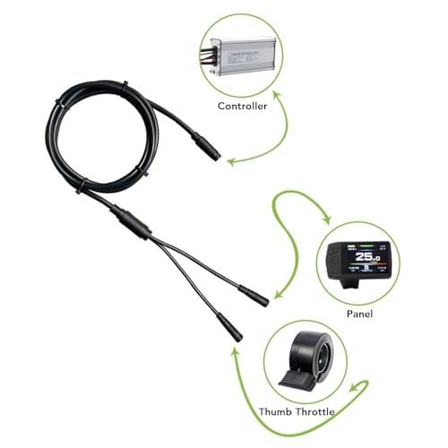 Pannello di controllo for scooter elettrico da 36 V, 48 V e 22 A con acceleratore a pollice, 8 magneti, sensore di assistenza alla pedalata regolatore per monopattino elettrico