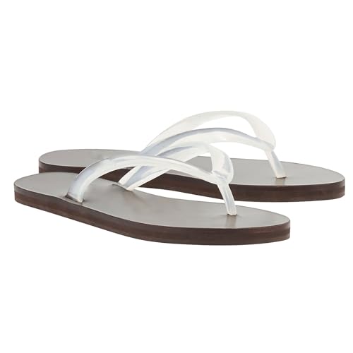 Jelly Beach Flip Flop Sandals for Women Clear Jelly Slip on Comfortable Thong Sandals Slides Sandals Women Dressy Shoes