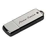 USB Stick Chrome 16 GB mit Lasergravur, Gravur, nach Ihren Wünschen, Metall, mit Namen graviert