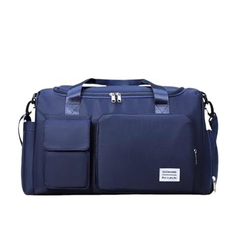 Bolsa Mala de Mão Unissex para Academia, Viagem e Esportes – Com Compartimento para Tênis, Uso Feminino e Masculino, Ideal para Treino, Piscina, Praia e Maternidade (Azul)