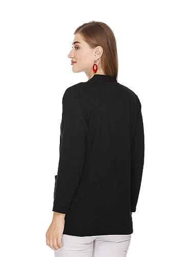 Image of Women's Woolen V-Neck Cardigan - Heavy Daffodil Fabric Winter Wear Acropoly Wool Cardigan for Women