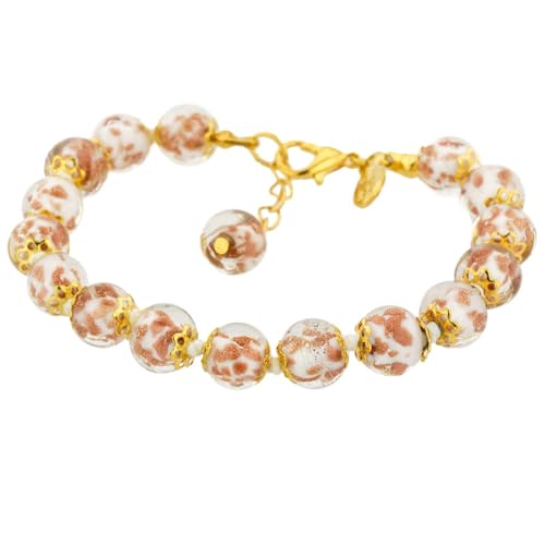 Glass Of Venice Murano Glass Sommerso Bracelet - Milky White2