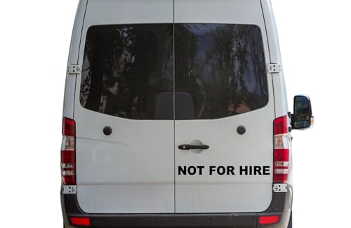 Not for Hire Decals for Truck & Vehicle Set of 2 Stickers 20 x 2 White