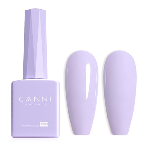 CANNI Purple Gel Nail Polish 1Pcs Light Purple Gel Polish Pastel Color High Gloss Soak Off U V Nail Manicure Salon DIY