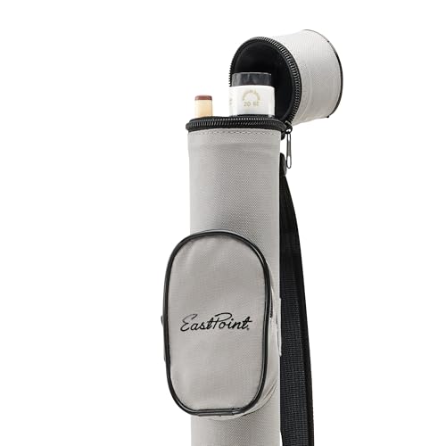 EastPoint Hard Pool Cue Case - Gray, 6.5 x 31.5 x 3.7 in - Adjustable Shoulder Strap for Pool Stick Case - Zippered Pouch for Cue Accessories & Billiards Gear - Holds 2 Sticks by EastPoint Sports - Image 3