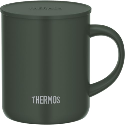 Thermos Vacuum Insulated Mug with Lid, 11.8 fl oz (350 ml), Dark Green JDG-352C DG