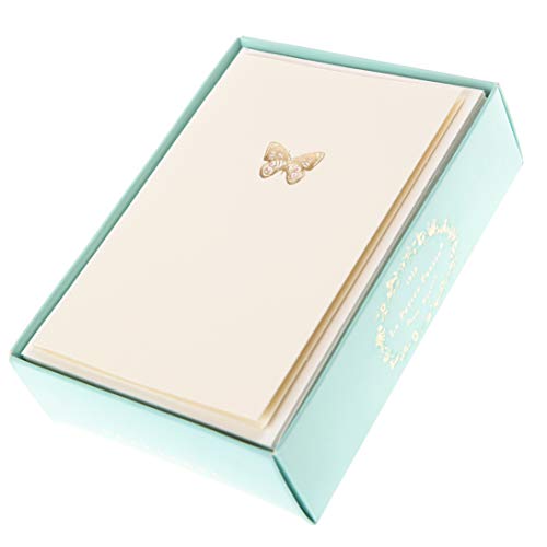 Image of Graphique Box of Cards, Butterfly - Includes 10 Cards with Matching Envelopes and Storage Box, Cute Stationery Made of Durable Heavy Cardstock, Cards Measure 3.25 inch x 4.75 inch
