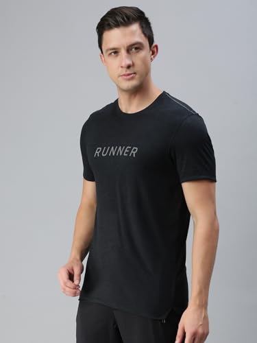 Image of Macroman M-Series Men's Lightweight Active T-Shirt in Soft Polyester with UV Protection, Sweat-Wicking Technology, and Reflective Details