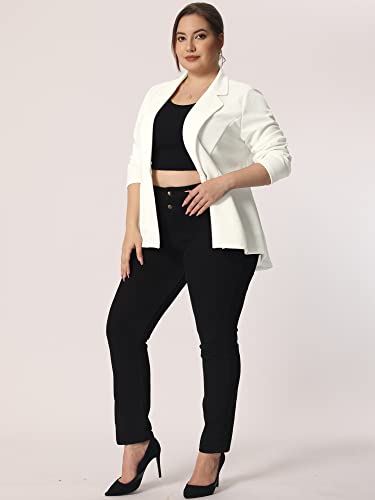 Agnes Orinda Women's Plus Size Blazer Notch Panel Work Business Casual Outfits Dressy Suit Jacket Peplum Blazers3