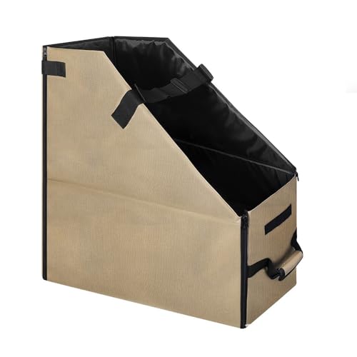 OGXN ブロンプトン用折りたたみ収納ケース 輪行袋 トラベル オックスフォード布製 耐久性 防水性 折りたたみ式 持ち運び用 ダスト 車用ストラップ付き 車のトランク収納 (ブラウン(ダブルストラップ))