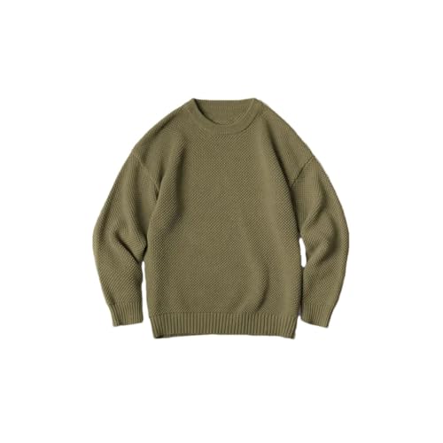 Men Pullover Sweater Vintage Thick O-Neck Knitted Harajuku Streetwear Casul Sweaters Classic Jumpers