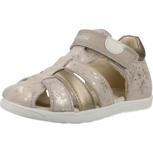 Geox Bébé Fille B Sandal Macchia Gir, Beige Platinum, 21 EU