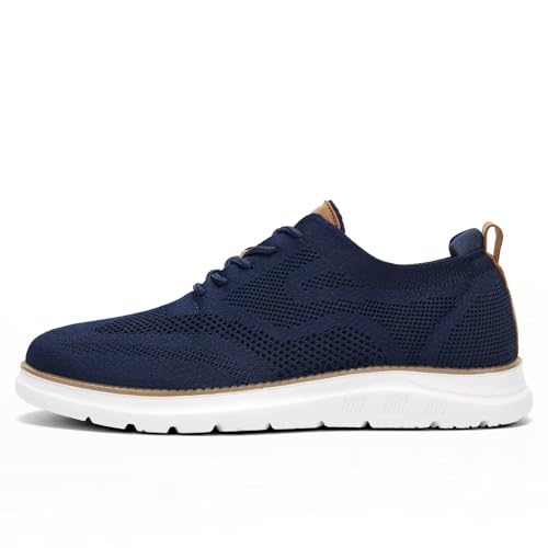Image of Mens Casual Dress Oxfords Shoes Fashion Mesh Work Business Walking Sneakers Comfortable Lightweight Soft Sole