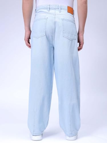 Image of The Indian Garage Co Men Skater Fit Solid Mid-Rise Jeans