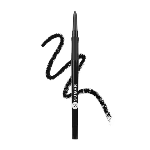 SUGAR Cosmetics – Twist And Shout – Fadeproof Kajal Gel- 01 Black Velvet (Black Kajal) – Longlasting Formula, Lasts Up To 10 Hours, Multicolor