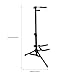 HOHXFYP Guitar Stand, Adjustable Height Folding Ukulele Stand with Auto Lock, Instrument Violin Stands for All Small Stringed Instruments,Single Bass, Acoustic, Electric