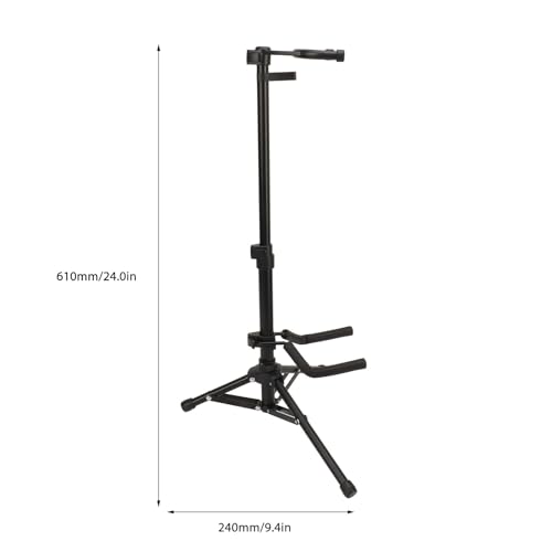 Adjustable Aluminium Violin Stand with Safety Lock, Tripod Metal Stand for Violin Viola, Ukulele, Guitar, Mandolin - Image 3