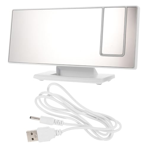 COMPUKAS デジタル投影目覚まし時計 可能プロジェクター 給電 静音スヌーズ機能付き 大型高精細ディスプレイ コンパクト設計 寝室オフィス用