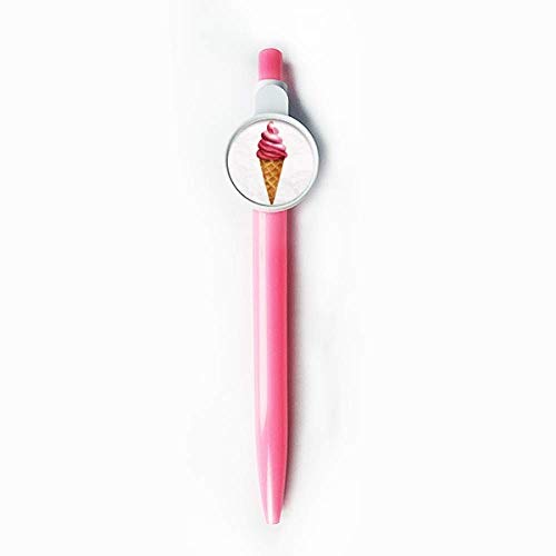 Stylo à bille rétractable bleu aquarelle Sweet Ice Cream, papeterie créative motif glace