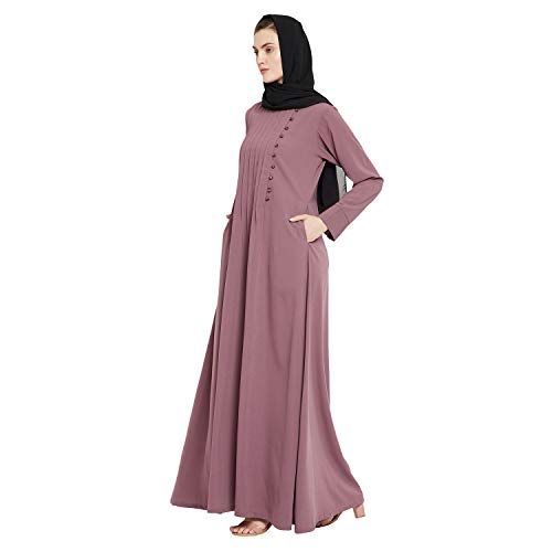 Image of Nabia Nida Matte Fabric Full Length Abaya Dress for Women