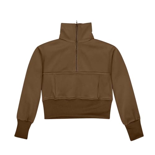 Girls Half Zip Stand Collar Crewneck Sweatshirt Long Sleeve Loose T-Shirts Casual Pullover Tee Tops for Kids 5-14 Years4