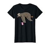 donna lazy sloth lesbian pride flag butch gay lgbt animal gift maglietta