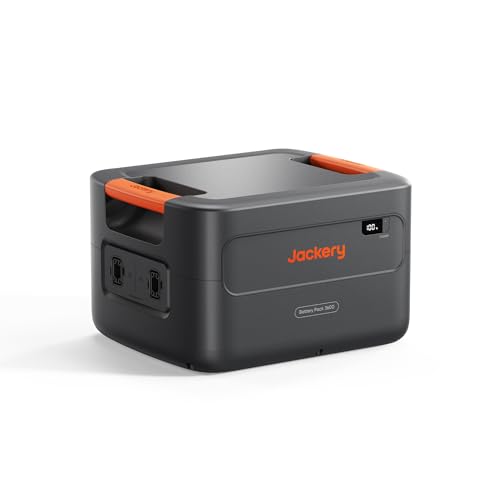 Jackery Battery Pack 3600 Extra Battery, 3584kWh LiFePO4 with 10-Year Lifespan, for HomePower 3600 Plus Portable Power Station Series, for Home Use, Emergency, Power Outages HomePower 3600 P