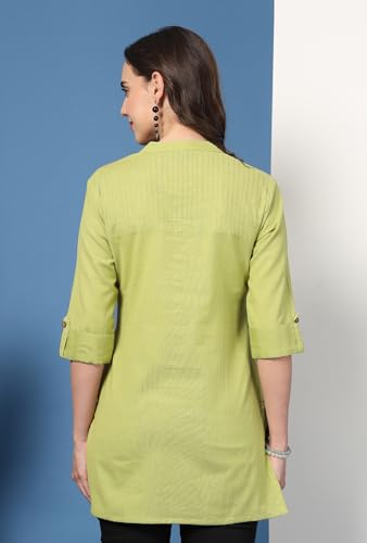 Image of Pistaa's Women's Cotton Relaxed Fit Short Kurti