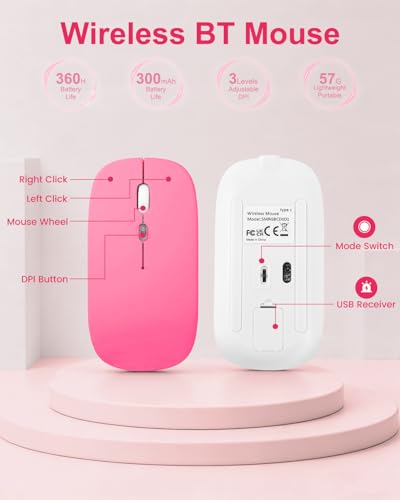 Image of EAMPANG Case with Keyboard Mouse for Samsung Galaxy Tab S10 Lite /S10 FE 5G /S9 FE 10.9 Inch /S9 11 Inch,7 Color Rainbow Backlit Detachable USB-C Keypad Magnetic Cover with Pencil Holder Coral Red