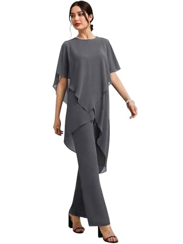 Elegant Grey Pant Suit for the Chic Mother of the Bride