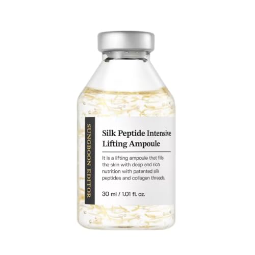 SUNGBOON EDITOR Silk Peptide Intensive Lifting Ampoule | Korean Anti-Aging Serum for Face with Collagen & 30 Peptide Complex | Skin Tightening & Firming | 72H Hydration | Stocking Stuffers for Women