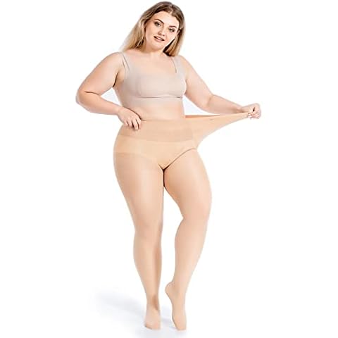 BTNEEU Damen Strumpfhose Große Größen Elastisch Hohe Taille Strumpfhosen Reißfest Atmungsaktiv Leggings Pantyhose Strumpfhosen Cover