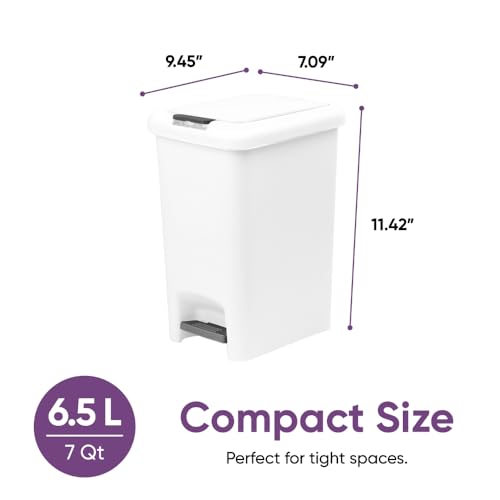 Caneca de basura Superio 6.5L rectangular blanca miniatura 2