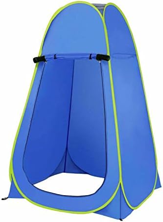 Raxter Pop Up Tent, Portable Shower Privacy Toilet Tent with 4 Metal Pegs Dual Zipped Door & Carry Bag for Camping Toilet Outdoor Shower Dressing Changing Room Space on Campsite Beach Hiking Fishing