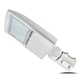 OSTEK 480V 150W White LED Parking Lot Lights LED Shoebox Street Pole Lighting 21000LM Waterproof Out