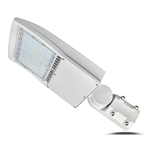 Ostek 480V 150W White Led Parking Lot Lights Led Shoebox Street Pole Lighting 21000Lm Waterproof Outdoor Commercial Area Road Lighting 5000K Dlc Ul #TOP12