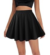 SOFIA'S CHOICE Women's High Waist Flared Mini Skirts A Line Skater Skirts with Pockets