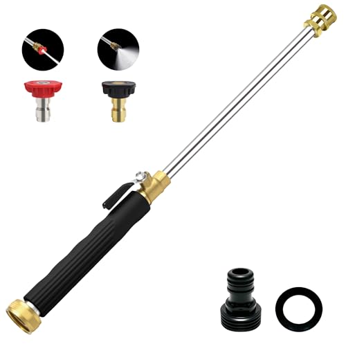 2026 Upgrade Jet Nozzle Power Washer for Garden Hose, 2-In-1 Hydro Wand