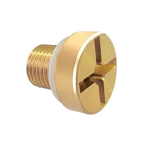Image of Lyxheth Radiator Coolant Expansion Tank Bleeder Screw, Radiator Drain Plug, Brass Coolant Air Bleeder Screw with Rubber O-ring, 17111712788 Radiator Expansion Tank Drain Screws Car Accessory for X3 X5