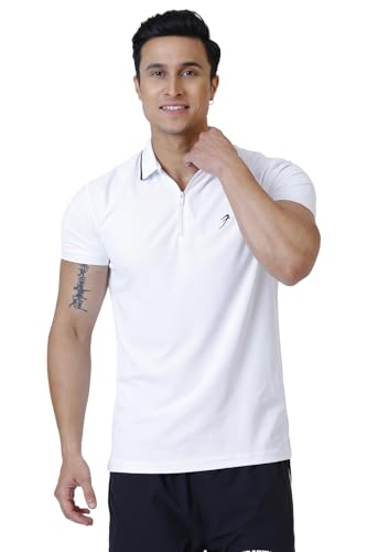Image of FUAARK Men Stride Slim Fit Polo Tshirt in Premium Pique Fabric