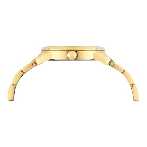 Image of Guess Round 40mm Gold Dial Analog Women Watch - U1337L2M