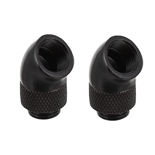 OSOLADY 2Pcs Rotary Extender for Water Cooling System Durable Plated Water Cooling Adapter Easy to Install Reliable Performance