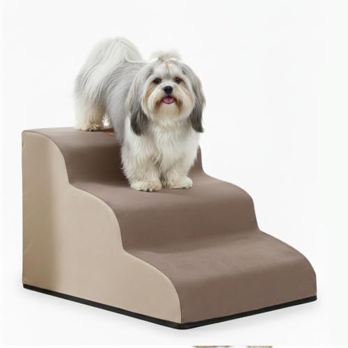 Lifetips ラサ・アプソ(Lhasa Apso) ペットステップ 階段 スロープ 室内用 犬 猫 小型犬 シニア犬 高齢犬 介護 段差解消 滑り止め 多機能 収納付き ハウス 洗えるカバー ソファ ベッド用 2段 3段 ゆるやか 昇降台 踏み台 ドッ