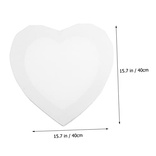 Lienzos de algodón y madera Artibetter con silueta de corazón blanco para bellas artes 3